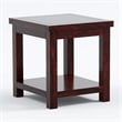 Furniture of America Granger Transitional Wood 1-Shelf End Table in Cherry