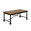 Furniture of America Saucedo Wood 3-Piece Coffee Table Set in Medium Oak