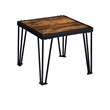 Furniture of America Eagles Industrial Metal Square End Table in Black
