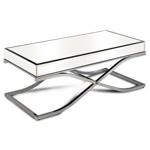 Furniture of America Xander Contemporary Metal Coffee Table in Chrome