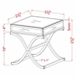 Furniture of America Xander Contemporary Metal Square End Table in Chrome