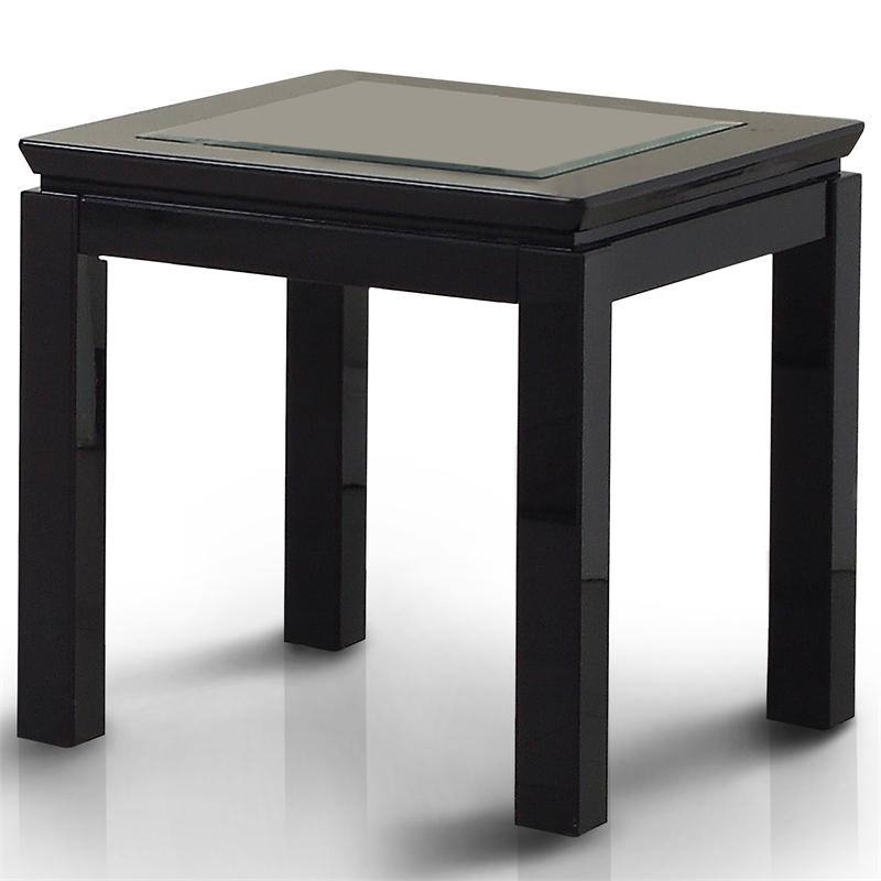 modern dark wood end table