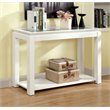 Furniture of America Kristof Wood 1-Shelf Console Table in Glossy White