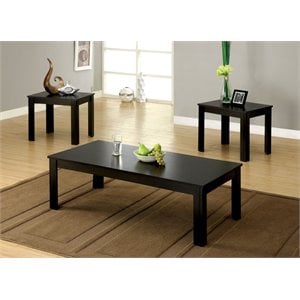 Coffee Table Sets Cymax S Furniture Of America Demner 3 Piece Coffee Table Set In Black
