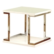 Furniture of America Bargunde Contemporary Wood Square End Table in White