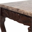 Furniture of America Burseel Wood 3-Piece Coffee Table Set in Dark Oak and Ivory