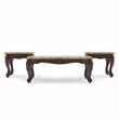 Furniture of America Burseel Wood 3-Piece Coffee Table Set in Dark Oak and Ivory