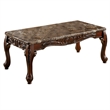 Furniture of America Burseel Wood 3-Piece Coffee Table Set in Dark Oak and Ivory