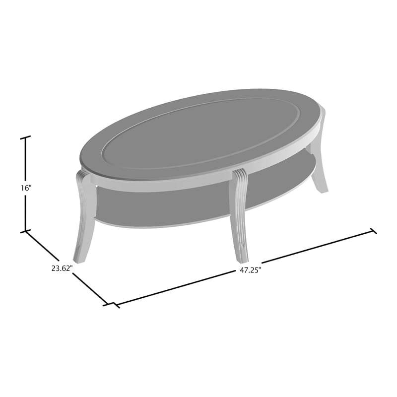 Furniture of America Stemplez Glass Top 1-Shelf Coffee Table in Espresso