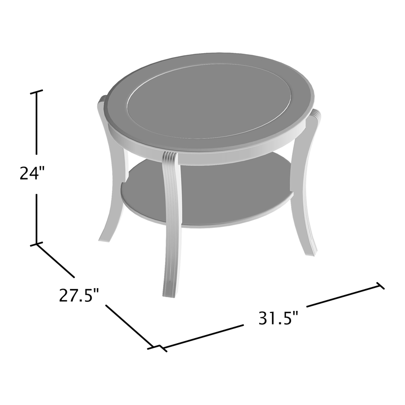 Furniture of America Stemplez Glass Top 1-Shelf End Table in Espresso