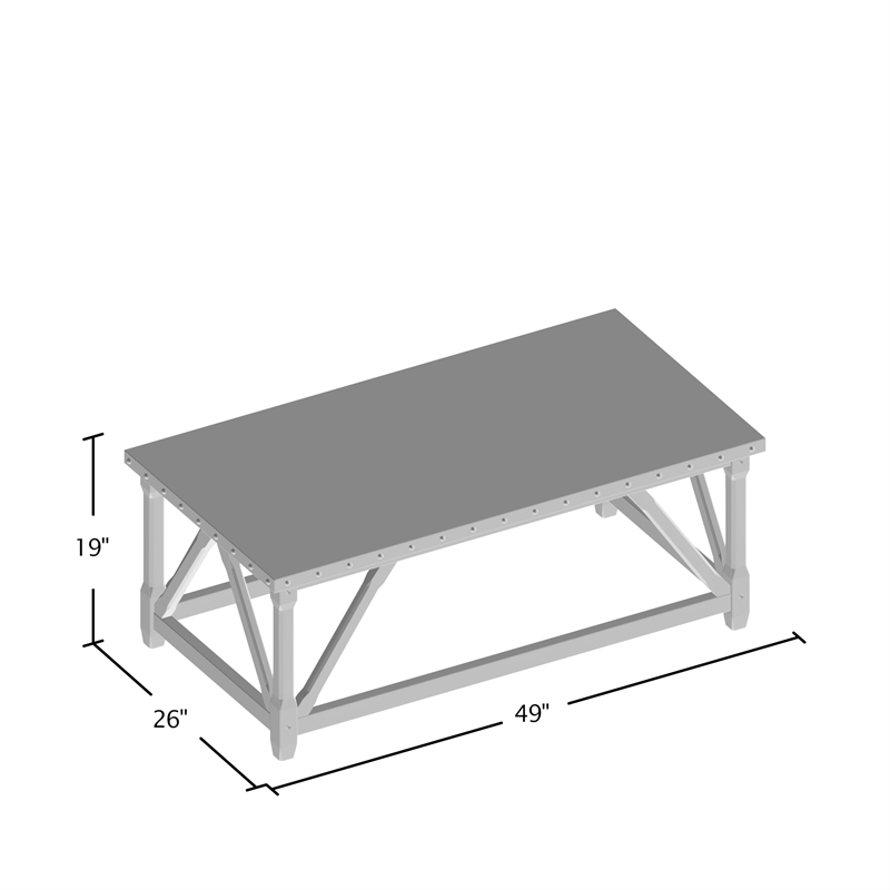 Furniture of America Marqueze Industrial Wood Coffee Table in Natural Tone