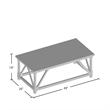 Furniture of America Marqueze Industrial Wood Coffee Table in Natural Tone