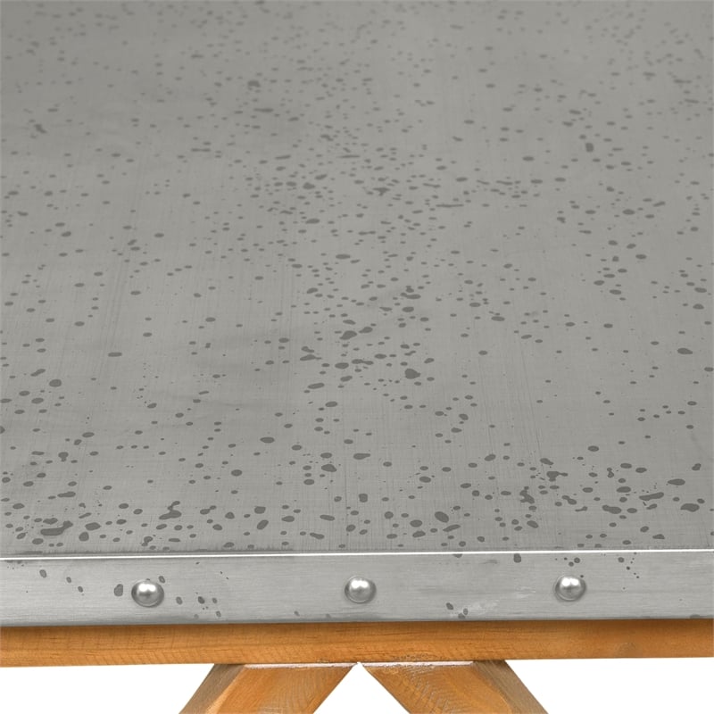 Furniture of America Marqueze Industrial Wood Coffee Table in Natural Tone