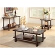 Furniture of America Erasmus Transitional Wood 1-Shelf Console Table in Dark Oak
