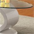Furniture of America Mason Contemporary Wood Oval Coffee Table in White