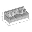 Furniture of America Gauthier Contemporary Fabric Tufted Sofa in Ivory