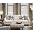 Furniture of America Gauthier Contemporary Fabric Tufted Sofa in Ivory