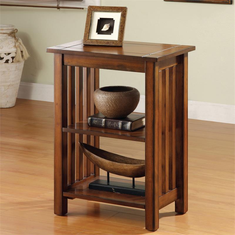 Furniture of America Fello Solid Wood End Table with