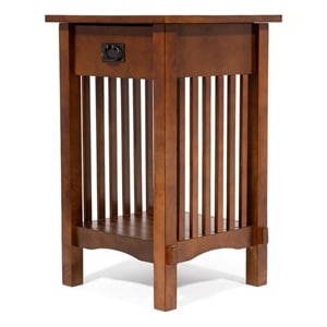 Furniture of America Davis Cottage Wood 1-Drawer End Table in Antique Oak