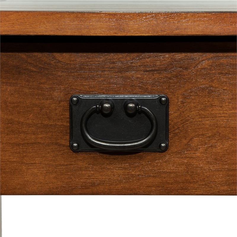 Furniture of America Davis Cottage Wood 1-Drawer End Table in Antique Oak