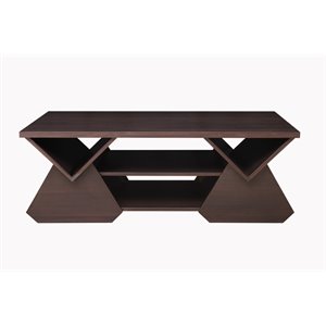furniture of america annabelle wood storage coffee table in espresso
