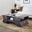Furniture of America Addison Contemporary Wood Storage Coffee Table in Espresso