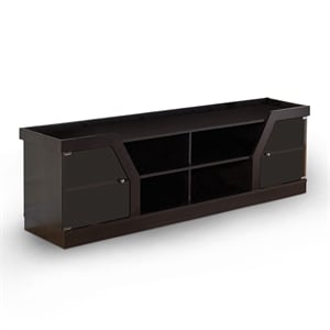furniture of america rania contemporary wood multi-storage tv stand in espresso