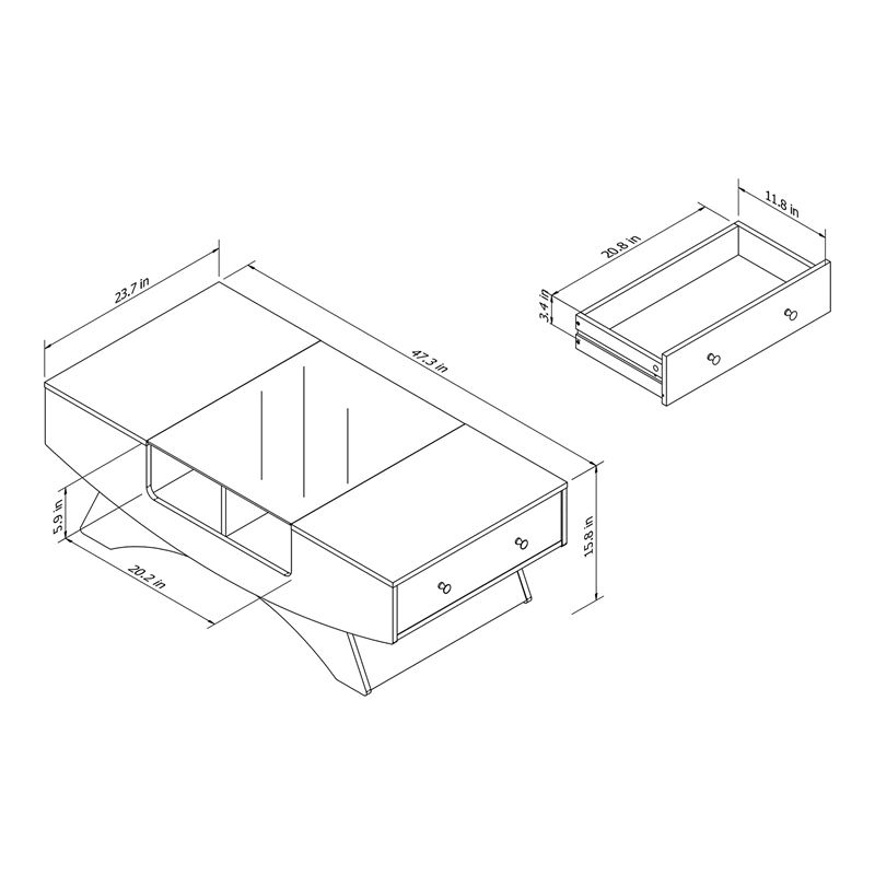 Furniture of America Mitch Wood Storage Coffee Table in Espresso