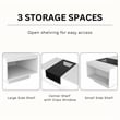 Furniture of America Sydney Modern Wood Storage Coffee Table in White and Black