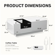 Furniture of America Sydney Modern Wood Storage Coffee Table in White and Black