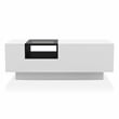 Furniture of America Sydney Modern Wood Storage Coffee Table in White and Black