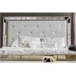 Furniture of America Celina Wood Queen Tufted Panel Bed in Gold Champagne