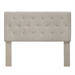 Furniture of America Warscher Fabric Twin Tufted Platform Bed in Ivory