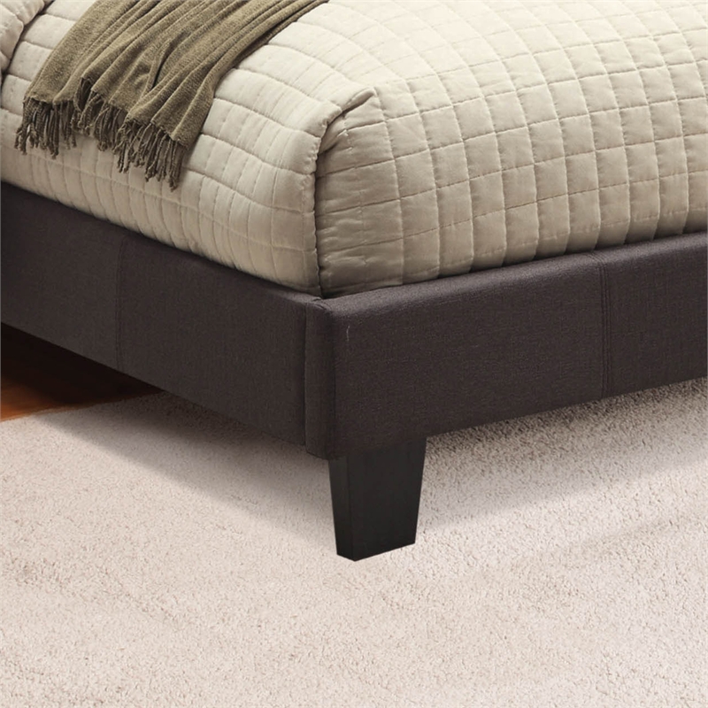 Furniture of America Warscher Fabric California King Tufted Platform Bed in Gray