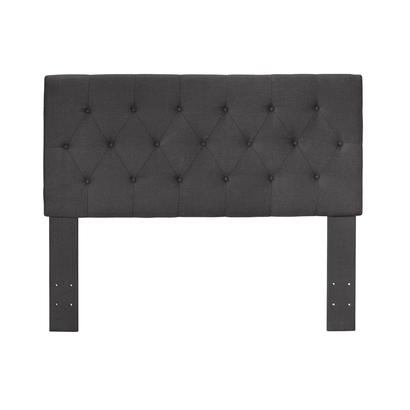 Furniture of America Warscher Fabric California King Tufted Platform Bed in Gray