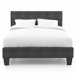 Furniture of America Warscher Fabric California King Tufted Platform Bed in Gray