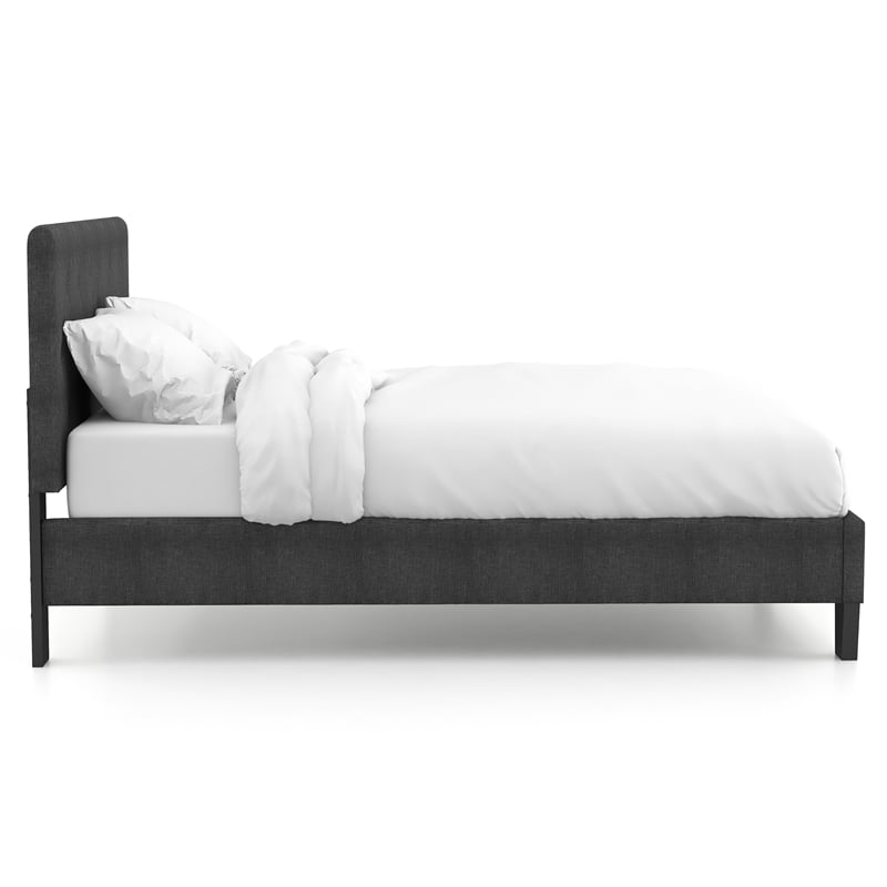 Furniture of America Warscher Fabric California King Tufted Platform Bed in Gray