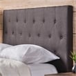 Furniture of America Warscher Fabric King Tufted Platform Bed in Gray