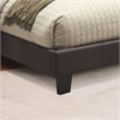 Furniture of America Warscher Fabric King Tufted Platform Bed in Gray