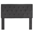 Furniture of America Warscher Fabric King Tufted Platform Bed in Gray