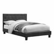 Furniture of America Warscher Fabric King Tufted Platform Bed in Gray