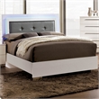 Furniture of America Rayland Contemporary Wood Full Tufted Bed in Glossy White