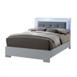 Furniture of America Rayland Contemporary Wood Full Tufted Bed in Glossy White