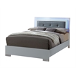 Furniture of America Rayland Contemporary Wood Queen Tufted Bed in Glossy White