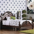 Furniture of America Ruben Traditional Wood King Poster Bed in Cherry