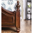 Furniture of America Ruben Traditional Wood Queen Poster Bed in Cherry