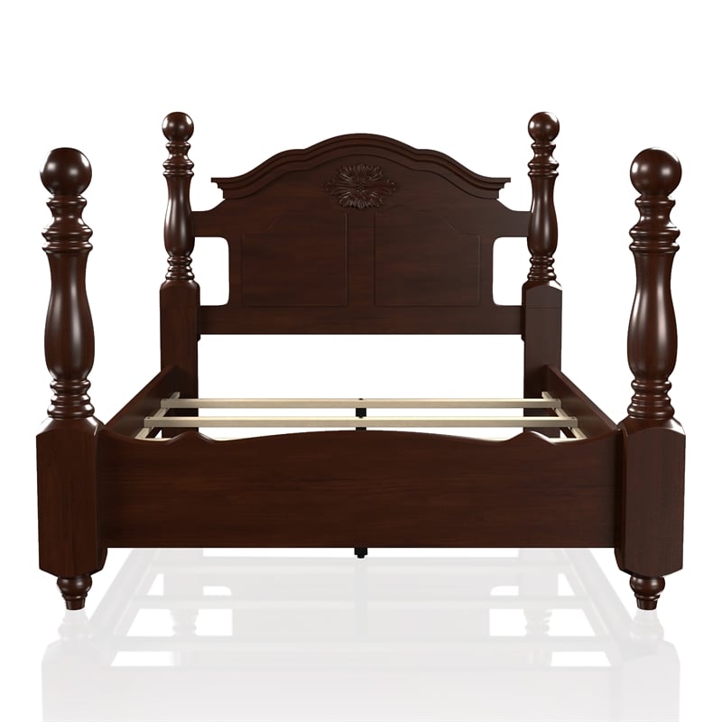 Furniture Of America Hemps Solid Wood, California King 4 Poster Bed Frame