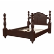 Furniture of America Hemps Solid Wood Four-Poster California King Bed in Brown