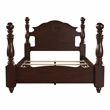Furniture of America Hemps Solid Wood Four-Poster California King Bed in Brown