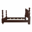 Furniture of America Hemps Solid Wood Four-Poster California King Bed in Brown